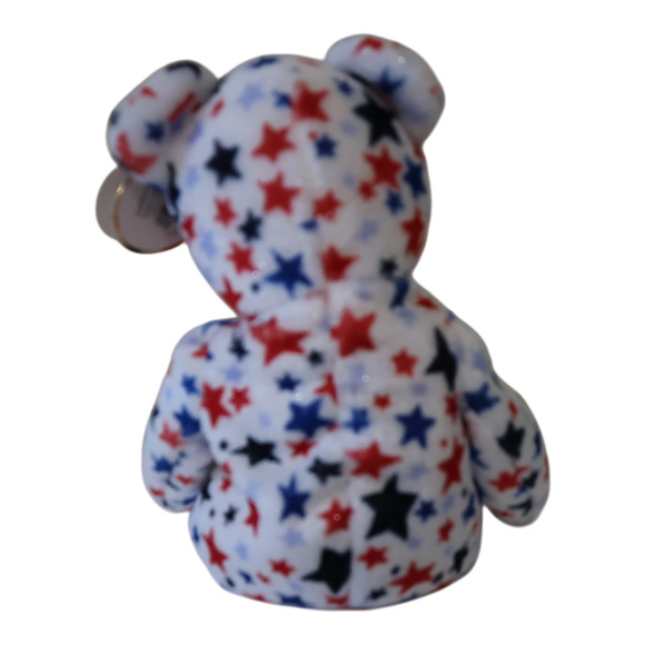 VTG TY Beanie Babies "Red, White, & Blue" White Bear with Stars 2002 - Picture 4 of 10